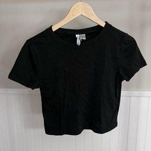 Black crop top, size medium, H&M